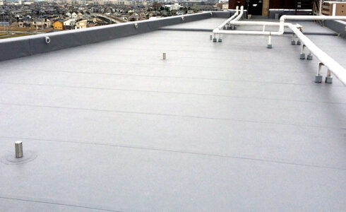 塩ビシート防水 屋上施工完了