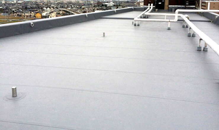 塩ビシート防水 屋上施工完了