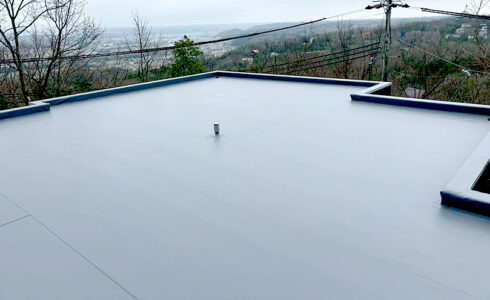 塩ビシート防水 屋上施工完了