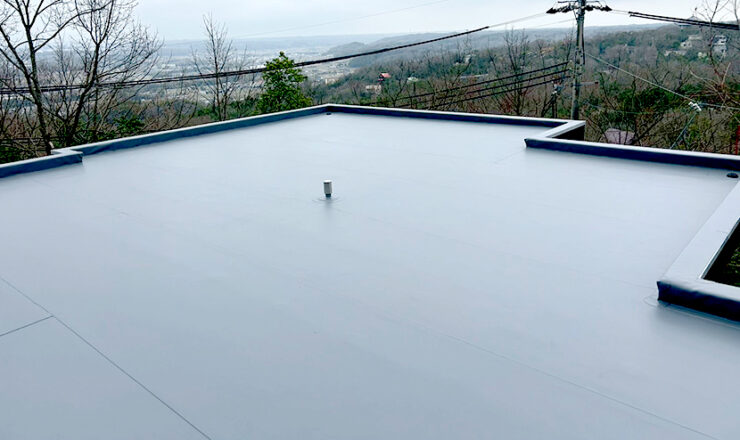 塩ビシート防水 屋上施工完了