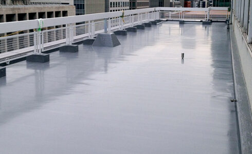 ウレタン塗膜防水 屋上施工