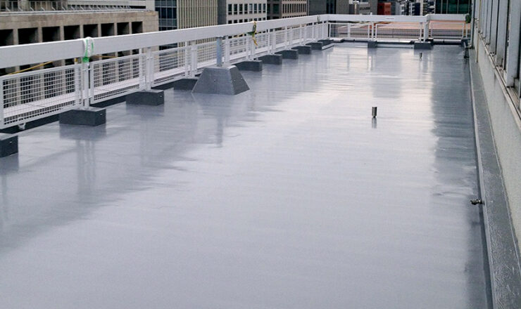 ウレタン塗膜防水 屋上施工